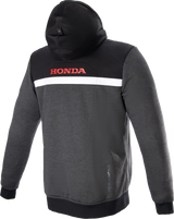 Sudadera con capucha ALPINESTARS Honda Chrome Street - Negro/Gris/Rojo - Talla pequeña 4201323-1908-S
