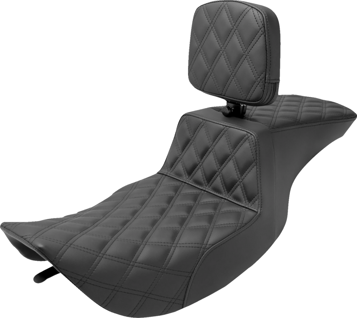 Asiento SADDLEMEN Tour Step Up - Respaldo para el conductor - Costura de celosía completa - FLHR/FLHX '97-'07 897-06-195BR