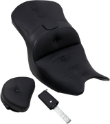 Asiento SADDLEMEN - Sofá de carretera - Con respaldo - Pillow Top - Negro H18-07-181BR 