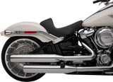 Asiento EZ-Solo de DRAG SPECIALTIES - Costura de escorpión - Hilo plateado - Vinilo - FLFB/S '18-'22 ACT EZ-ON MOUNT STYLE 0802-1186