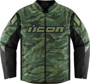 ICON Hooligan CE Tiger's Blood Jacket - Green - 3XL 2820-6157