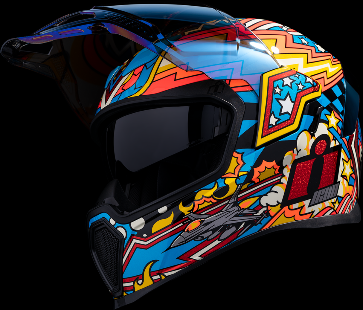 ICON Airflite™ Motorcycle Helmet - Flyboy - Blue - Large 0101-16013