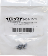 Tornillos de la carcasa del interruptor de DRAG SPECIALTIES - Cromados MPBDR18