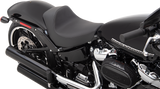 Asiento EZ-Solo de DRAG SPECIALTIES - Liso - Cuero reflectante solar - Montaje FXBR/S ACT EZ-ON ESTILO 0802-1271