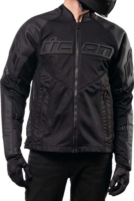 ICON Mesh AF™ Leather Jacket - Black - XL 2810-3900