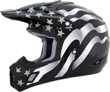 Casco de motocicleta AFX FX-17 - Bandera - Sigiloso - Grande 0110-2365