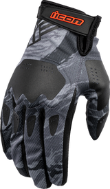 Guantes ICON Hooligan™ Tiger's Blood - Gris - Grande 3301-4631
