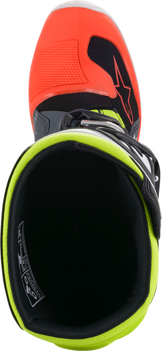 Botas ALPINESTARS Youth Tech 7S - Negro/Gris/Rojo/Blanco/Amarillo - Talla 2 de EE. UU. 2015017-9058-2