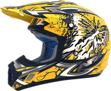 AFX FX-17 Motorcycle Helmet - Butterfly - Matte Yellow - XL 0110-7135