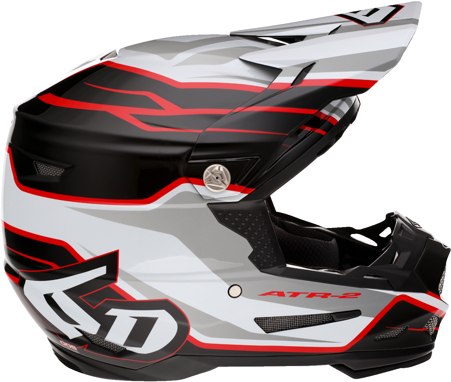 6D ATR-2 Motorcycle Helmet - Phase - White/Red 6D ATR-2 Motorcycle Helmet - Phase - White/Red