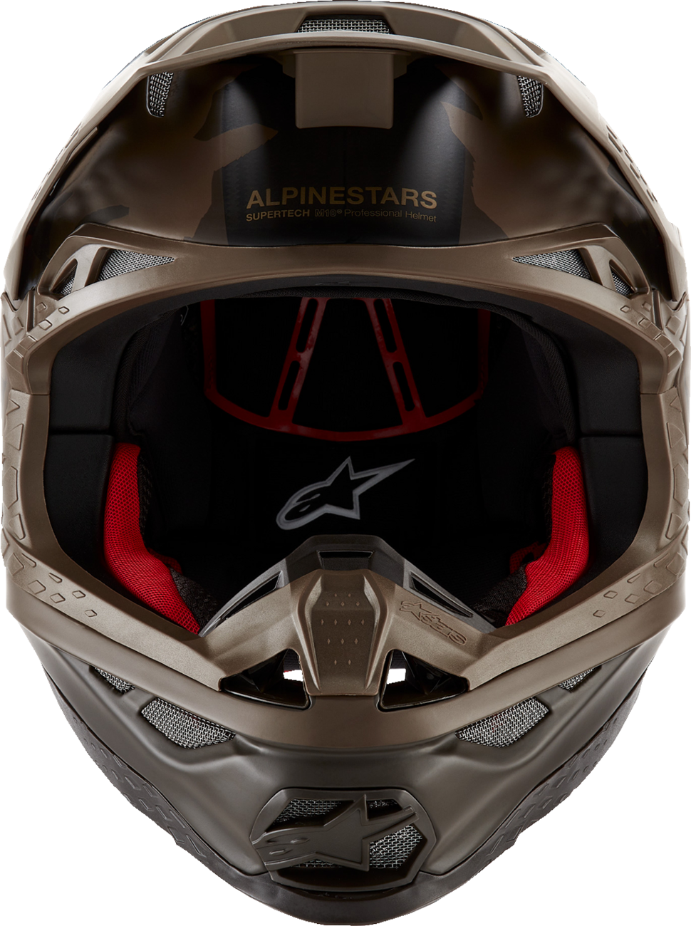 Casco de motocicleta ALPINESTARS Supertech M10 - Squad - MIPS® - Marrón oscuro/Dorado - Mediano 8302823-839-MD