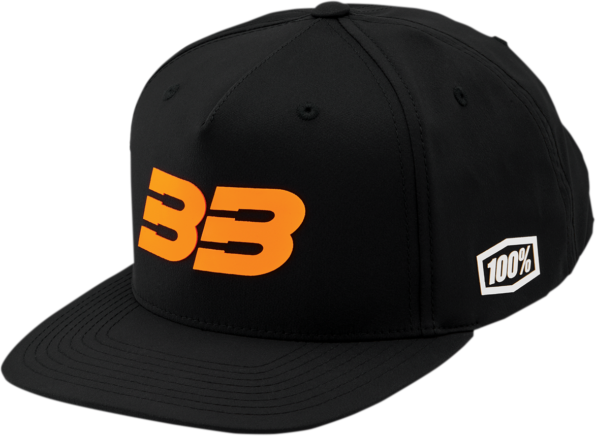 Gorra 100% BB33 - Negro/Naranja Fluo - Talla única BB-20041-485-01