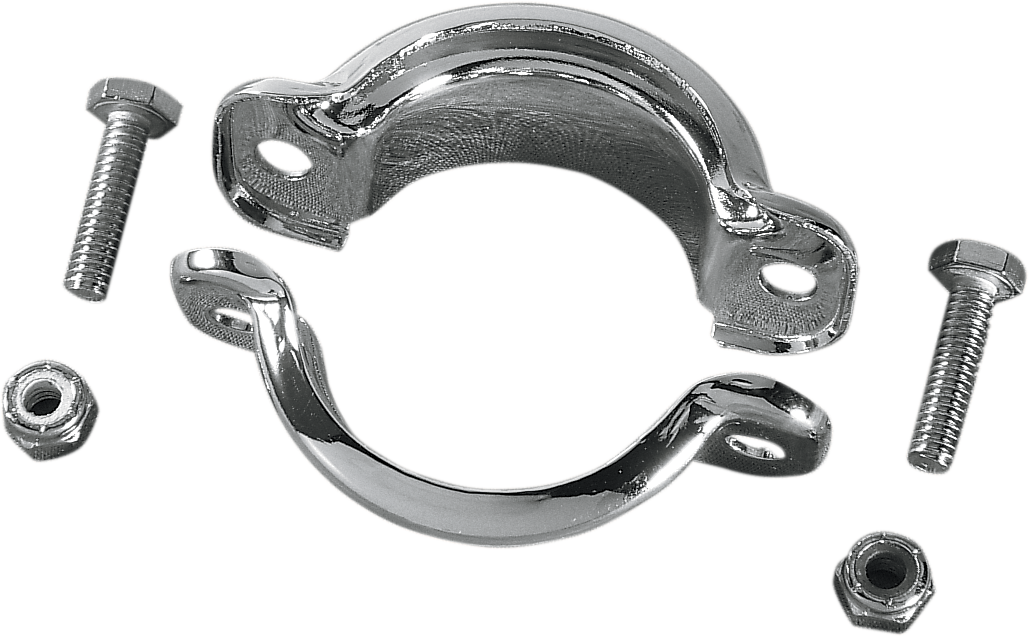 Abrazadera de silenciador DRAG SPECIALTIES - Cromada - FLT '85-'94 74785 