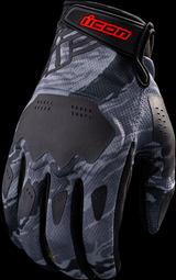 Guantes ICON Hooligan™ Tiger's Blood - Gris - Pequeños 3301-4629
