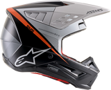 Casco de motocicleta ALPINESTARS SM5 - Rayón - Negro/Blanco/Naranja - Mediano 8304121-1242-MD