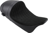 Asiento individual bajo delantero DRAG SPECIALTIES - Diamante - Gamuza - FL '08-'22 0801-1255