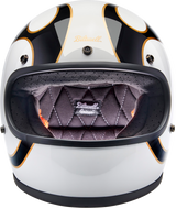 Casco BILTWELL Gringo - Llamas - Blanco/Negro - 2XL 1002-561-506 