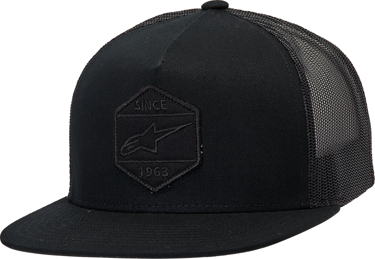 Gorra de camionero Bolt de ALPINESTARS - Negra/Negra - Talla única 1213810141010OS