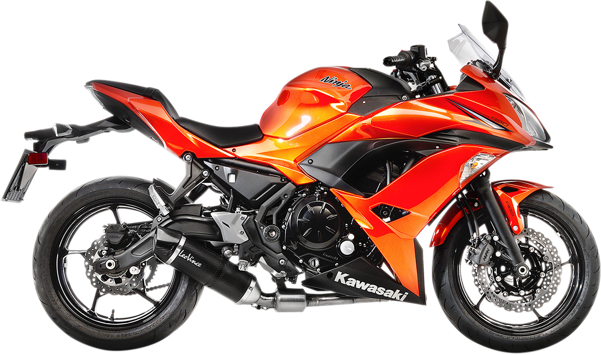 Sistema de escape LEOVINCE LV One Evo - Fibra de carbono - Ninja 650/Z650 2017-2020 14182E 