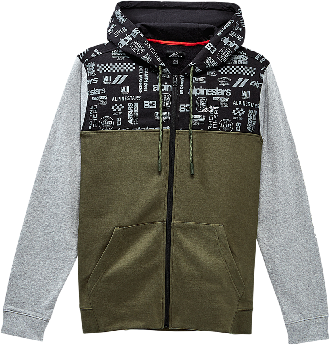 Sudadera con capucha ALPINESTARS Perpetuity - Militar - Mediana 123053170690M