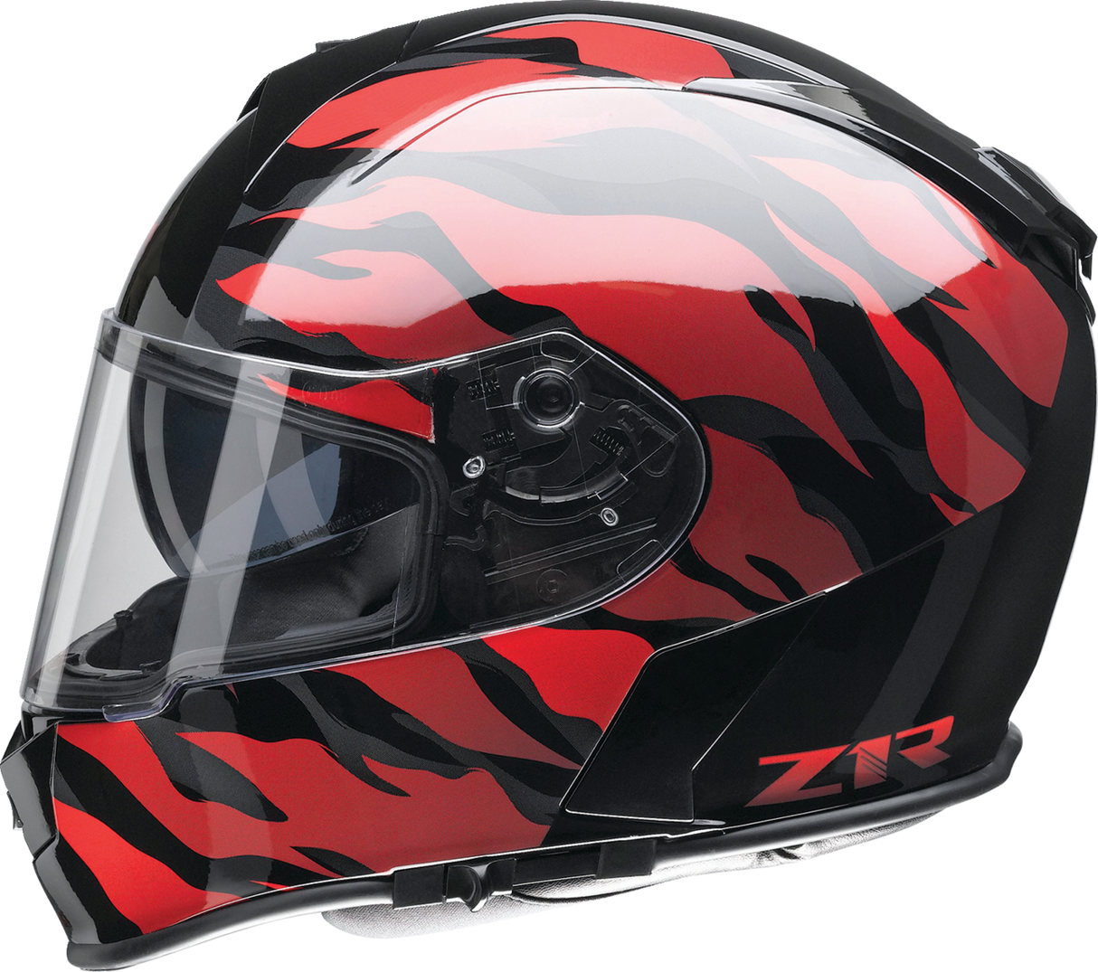 Casco de motocicleta Z1R Warrant - Panthera - Negro/Rojo - XS 0101-15205 