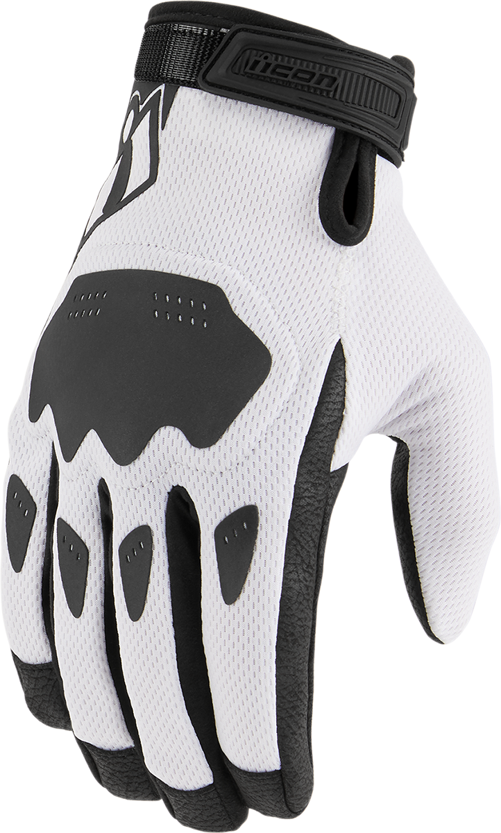 Guantes ICON Hooligan™ CE - Blanco - Grande 3301-4392