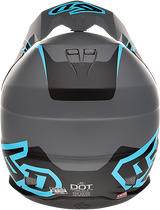 6D ATR-1 Motorcycle Helmet - Stealth - Cyan - XS 10-4624