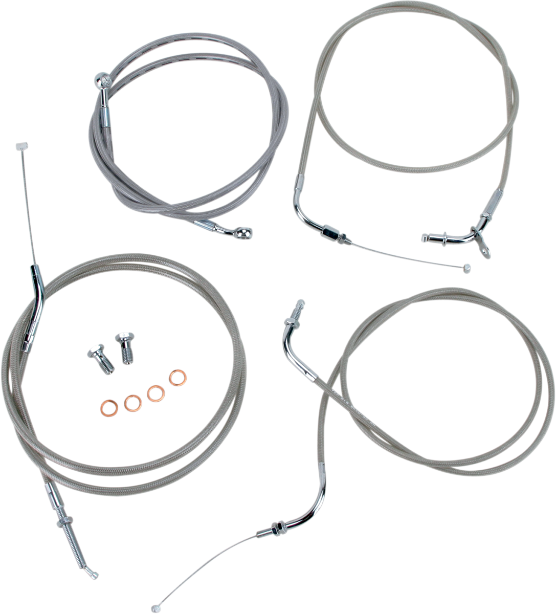 Kit de línea de cable BARON - 18" - 20" - XVS650CL - Acero inoxidable BA-8015KT-18 
