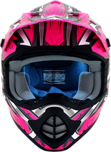 AFX FX-17 Motorcycle Helmet - Butterfly - Matte Hot Pink - Large 0110-7109