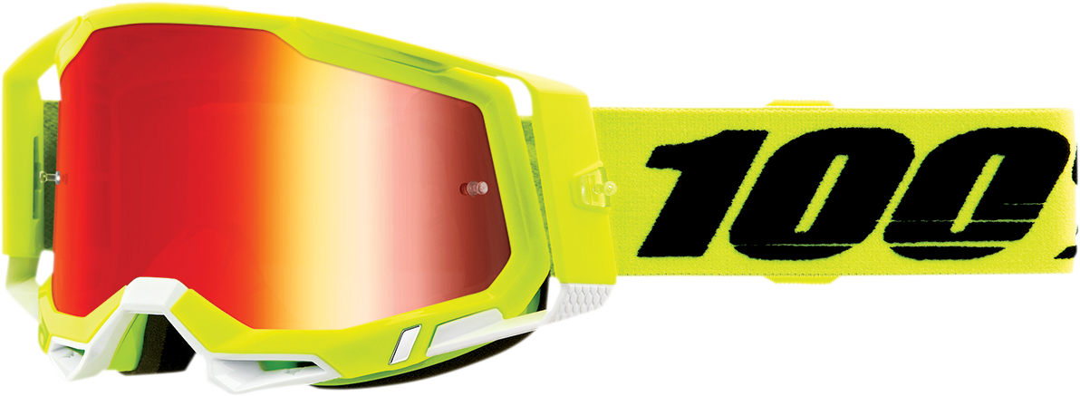 Gafas 100% Racecraft 2 - Amarillo Fluo - Espejo Rojo 50010-00004