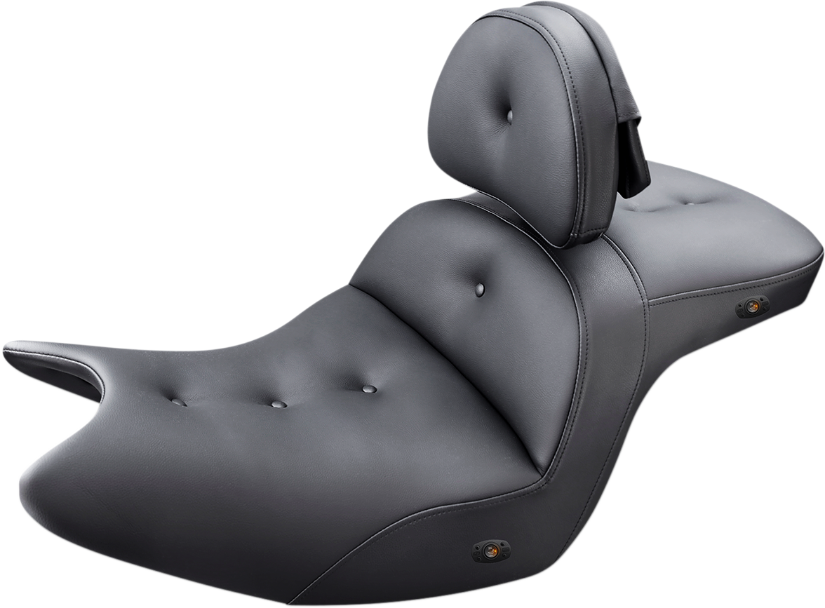 Asiento SADDLEMEN - Sofá de carretera - Con respaldo - Pillow Top - Negro - Calefactable H18-07-181BRHCT 