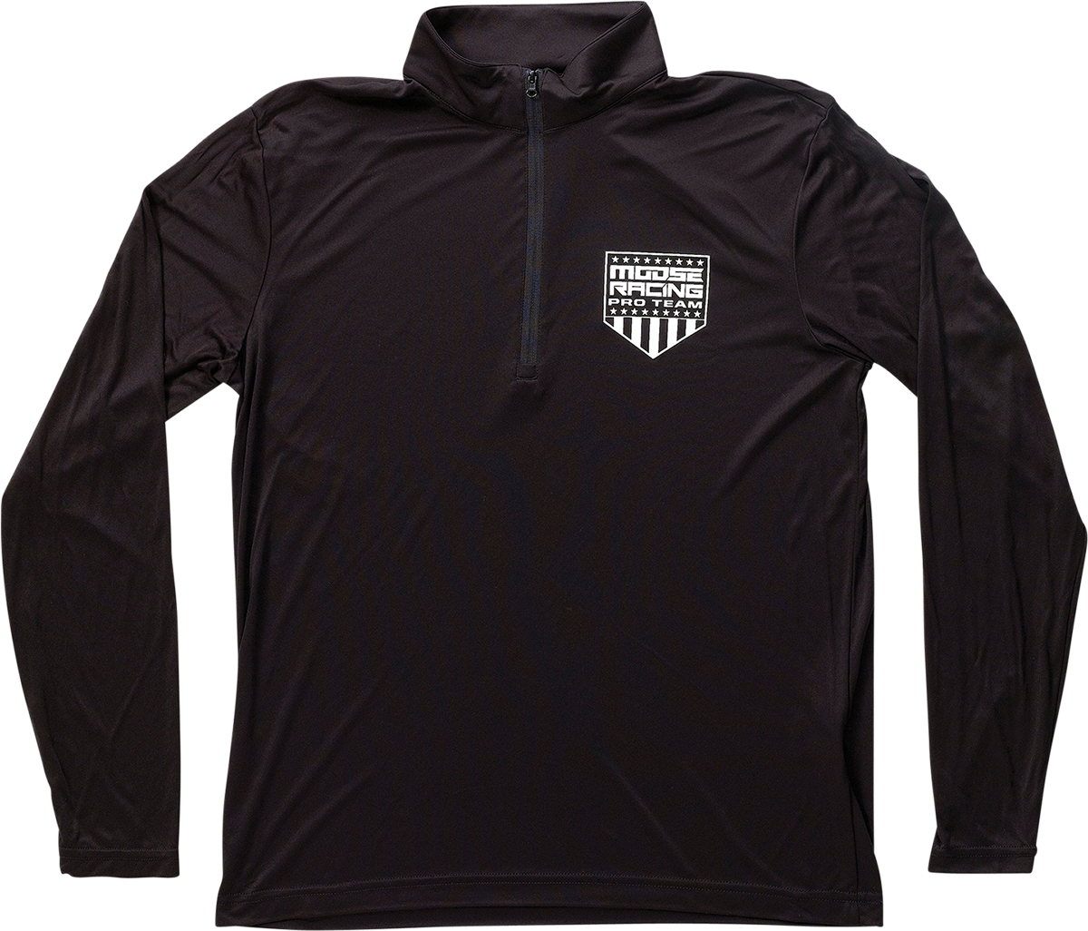 Suéter con cremallera de un cuarto de MOOSE RACING - Negro - Grande 3050-5891 
