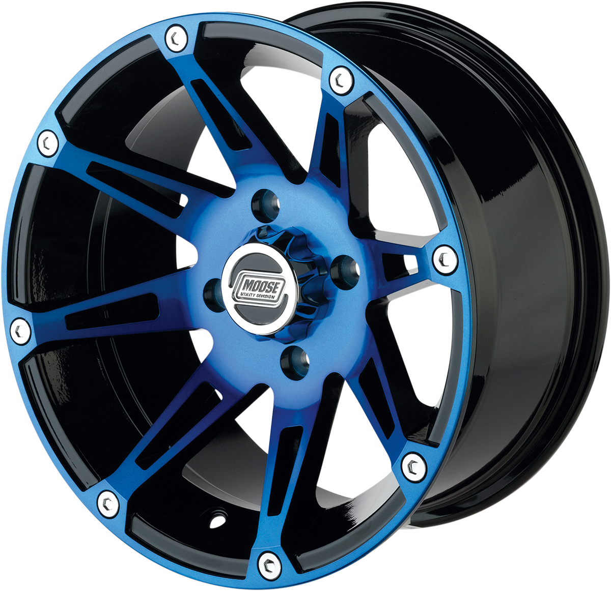 Rueda MOOSE UTILITY - 387X - Delantera - Anodizada Azul/Negra - 14x7 - 4/110 - 4+3 387ML147110BWB4 