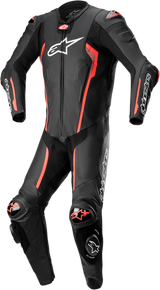 Traje de una pieza ALPINESTARS Missile v2 - Negro/Rojo Fluorescente - Talla 50 EE. UU. / 60 UE 3150122-1030-60