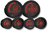 Kit de manómetro universal KOSO NORTH AMERICA de 6 piezas - Negro BA050903