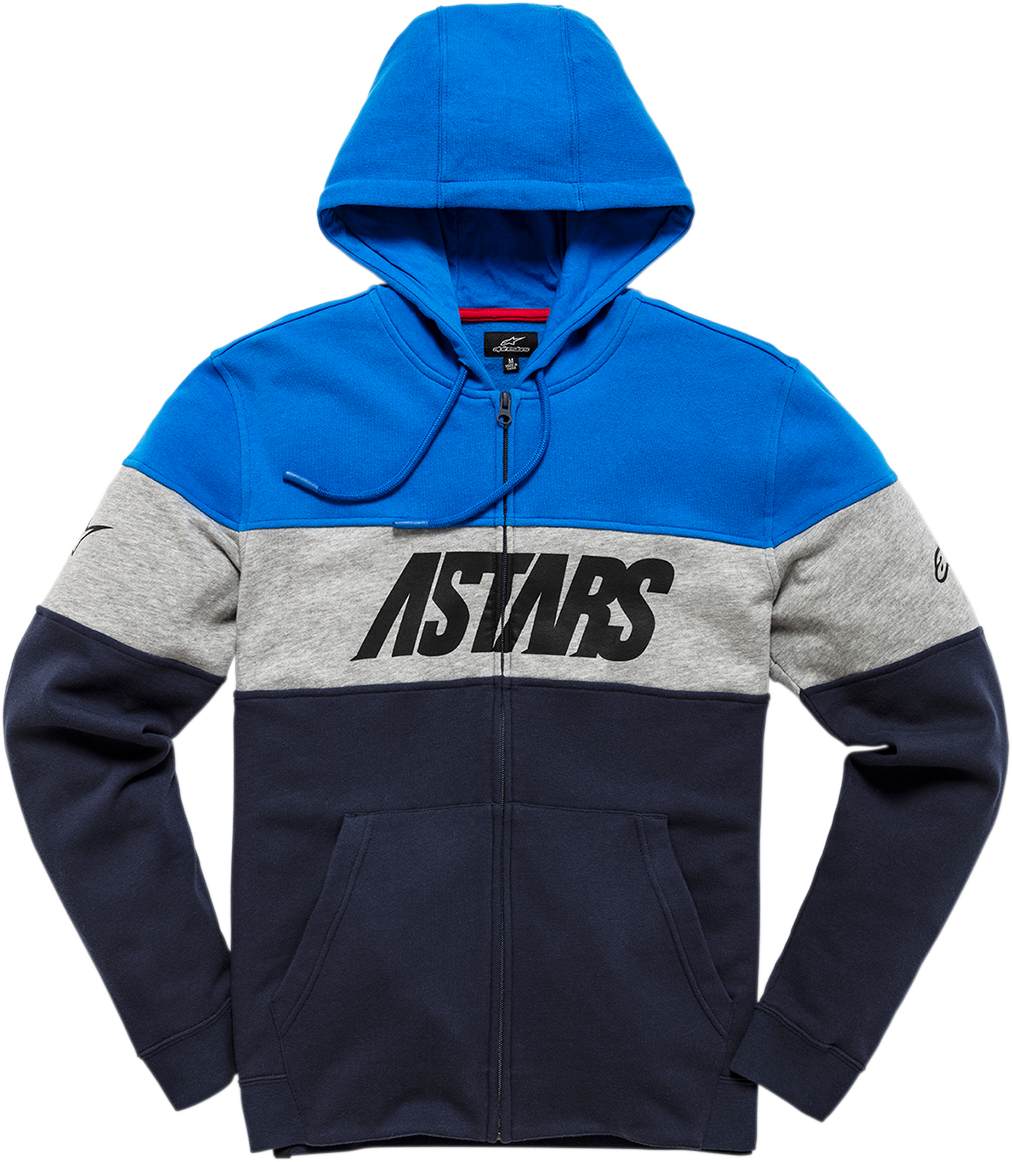 Sudadera con capucha y cremallera ALPINESTARS Grupo - Azul/Azul marino - 2XL 12105330072702X