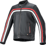 ALPINESTARS Dyno Leather Jacket - Black/Ruby Red/Ecru - XL 3103924-1316-XL