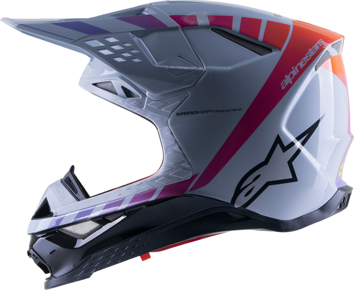 Casco de motocicleta ALPINESTARS Supertech M10 - Daytona - MIPS® - Gris neblina/Naranja fluorescente/Rodamina - XL 8302423-9243-XL