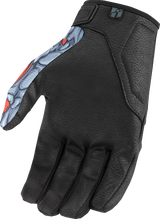 Guantes ICON Hooligan™ Kryola Kreep - Rojos - Pequeños 3301-4728