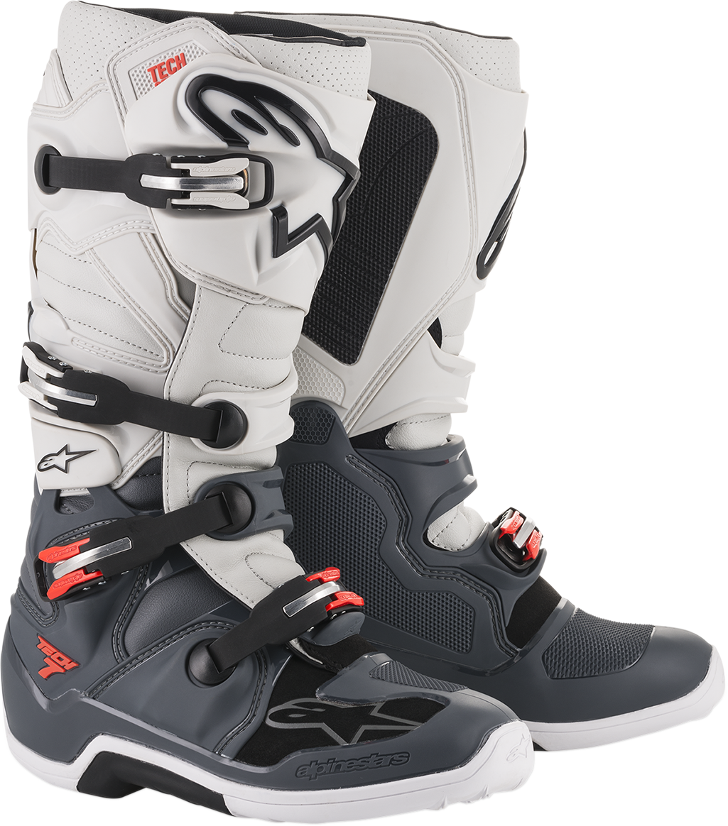Botas ALPINESTARS Tech 7 - Gris/Blanco - Talla 8 de EE. UU. 20120149308