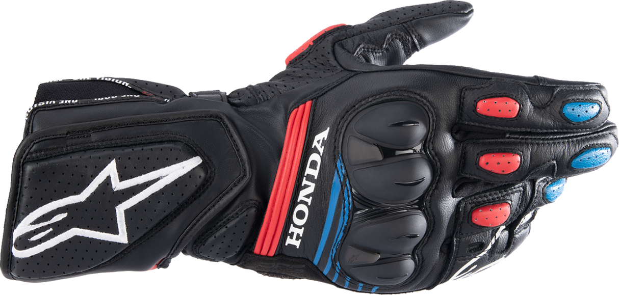 Guantes ALPINESTARS Honda SP-8 V3 - Negro/Rojo brillante/Azul - XL 3558423-1317-XL