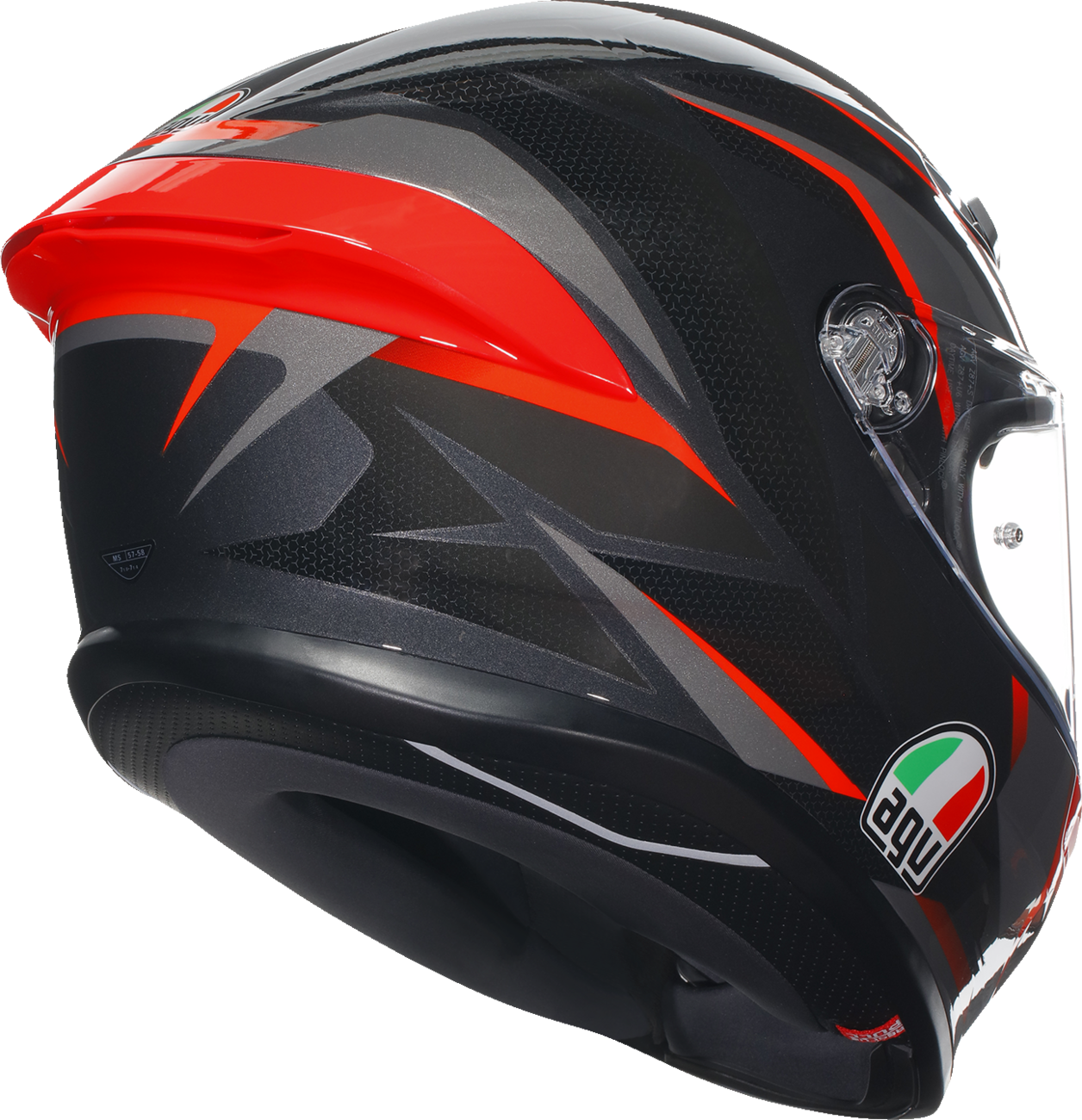 agv k6 gray AGV K6 S Motorcycle Helmet - Slashcut - Black/Gray/Red