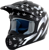 Casco de motocicleta AFX FX-17 - Bandera - Sigiloso - Grande 0110-2365