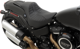 Asiento EZ-Solo DRAG SPECIALTIES - Costura de escorpión - Vinilo - FXFB '18-'22 ACT EZ-ON STYLE 0802-1128 