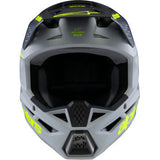Casco de motocicleta juvenil ALPINESTARS SM3 - Radium - Gris mate/Negro/Amarillo fluorescente - Talla pequeña 8301825-9510-YS 
