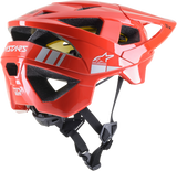 Casco de bicicleta ALPINESTARS Vector Tech - Rojo brillante/Gris claro brillante - MIPS® - Pequeño 8700721-3199-SM