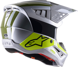 Casco de motocicleta ALPINESTARS SM5 - Bond - Plata/Amarillo/Verde - 2XL 8303522-1956-2X