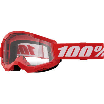 Gafas de natación 100% Strata 2 Junior - Rojas - Transparentes 50031-00012 