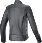 Chaqueta de cuero Stella Dyno para mujer de ALPINESTARS - Gris alquitrán negro/Gris oscuro - 2XL 3113924-1296-2X