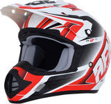 Casco de motocicleta AFX FX-17 - Force - Blanco perla/Rojo - Talla pequeña 0110-5244 